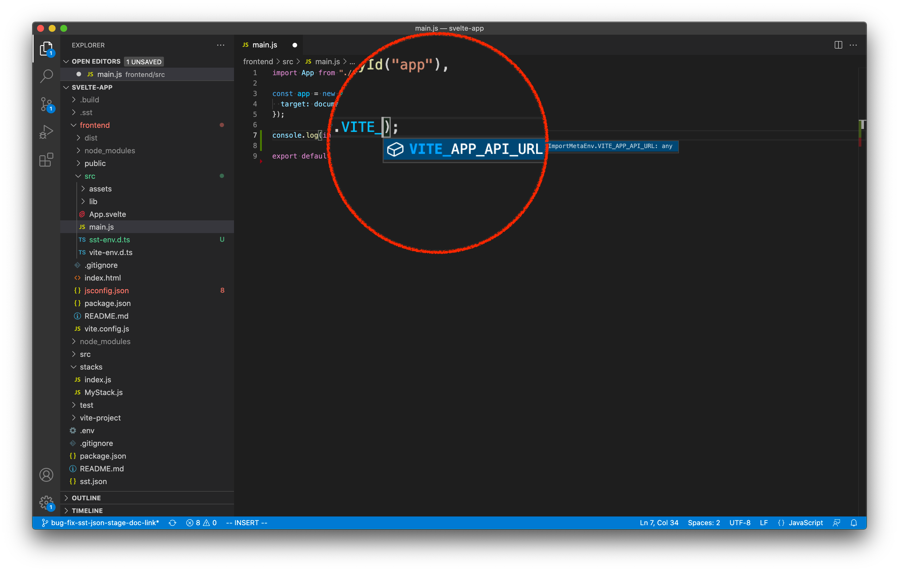 Vite environment variables autocomplete